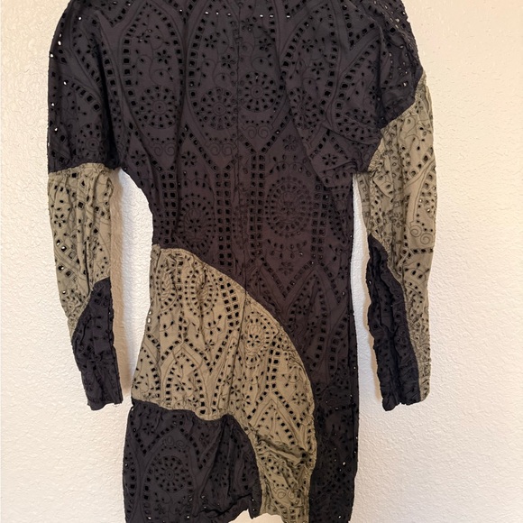 Ganni Broderie Embroidered Eyelet Mini Dress - Picture 5 of 8